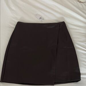 Old Navy dark brown mini skirt with side panel